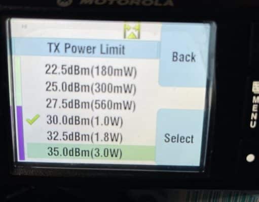 Modificar la Potencia de Salida RF en radios Motorola TETRA