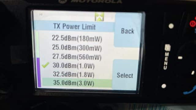 Modificar la Potencia de Salida RF en radios Motorola TETRA